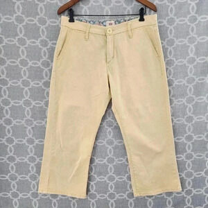 Vintage Y2k Levi's Tab Twills Yellow Stretched Women's Jean Capris 10